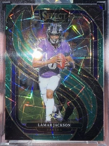 2024 Select Lamar Jackson Premier Level SSP Green Laser Prizm 2/5 Ravens QB MVP - Photo 1/3