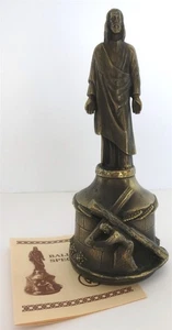 BALLANTYNE 1970'S JESUS BRONZE BELL SIGNED #329 - Picture 1 of 8
