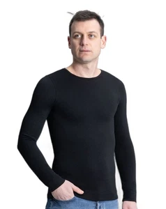 Maglia uomo girocollo a manica lunga in cashmere ultralight Prisco Sir Cash - Picture 1 of 2