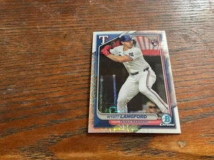 2024 Bowman Chrome - Wyatt Langford #71 Mojo Refractor (RC) - Picture 1 of 2