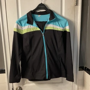 Made For Life Track Suit Set Active Wear Pants Jacket 2 Pc XL Teal, White Lime - Picture 1 of 15