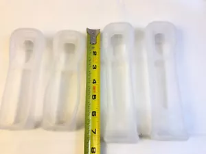 Lot 4 Official Nintendo Wii Remote Controller Clear Silicone Sleeve RVL 022 027 - Picture 1 of 10