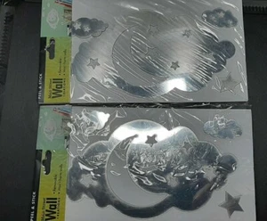 2 Stück Main Street Wall Creations, Mond & Sterne Spiegel Wandaufkleber NEU - Bild 1 von 1