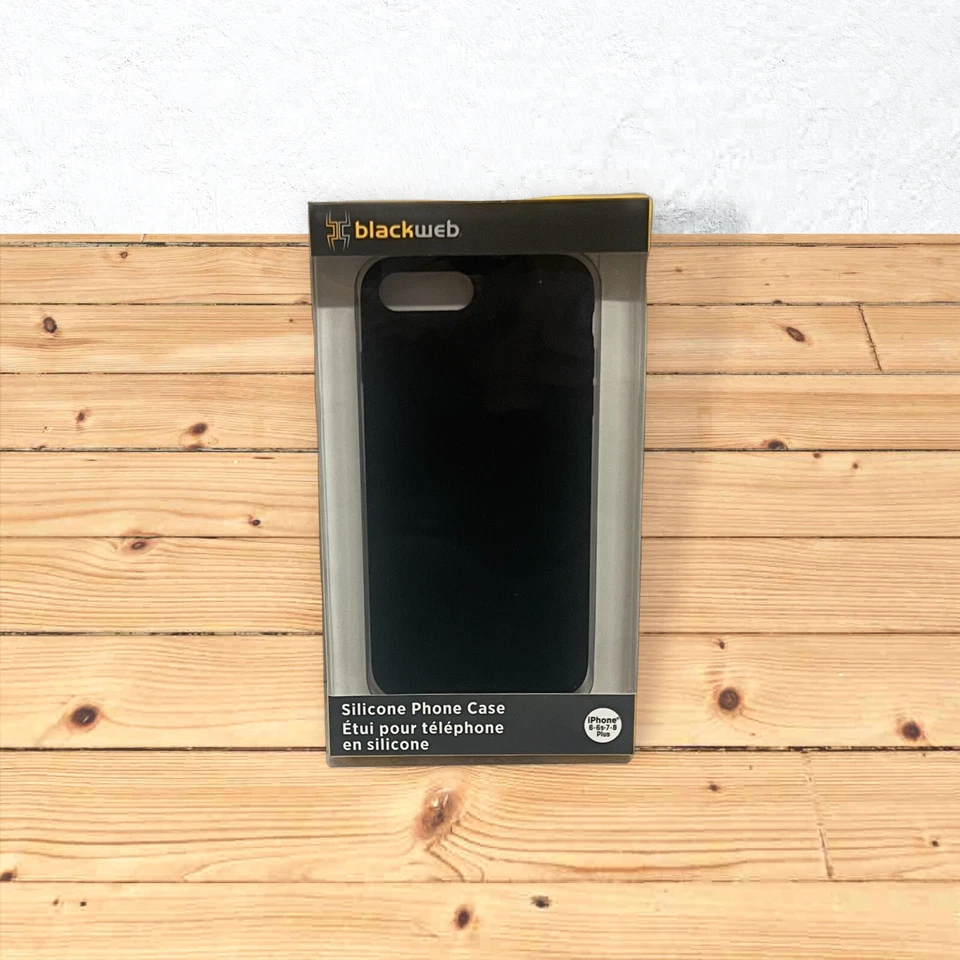 Silicone phone case for apple iphone 6 6s 7 8 PLUS Blackweb lightweight - Image 1 of 2