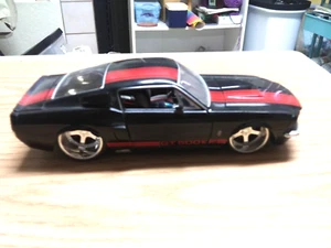 1967 Jada Shelby GT500KR Black Red Strip 1/24 Diecast - Picture 1 of 7