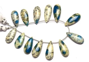 Natural Rare Gem K2 Jasper Smooth 25x10MM Pear Shape Briolette Beads 7" BD4410 - Picture 1 of 4