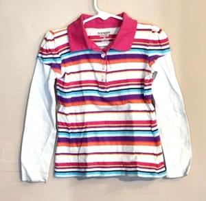 K/75 Old Navy Girl's XS 5 Multi Color Long Sleeve Shirt Pullover Play Casual - Picture 1 of 5
