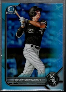 B3025- 2022 Bowman Chrome Draft Azul Celeste Refractors #BDC54 Colson Montgomery - Imagen 1 de 2