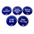 1977 Penn State Central Counties Bank Foot Ball Button Lot Of 5