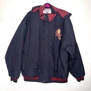 Champion Vintage 90s ASU Arizona State Sun Devils Puffer Coat Jacket size xl - Picture 1 of 14