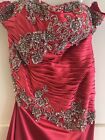 Entice red satin gown size 8