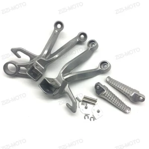 Silver Rear Passenger Foot Pegs Bracket Fit For Suzuki GSXR1000 2003-2004 K3 - Picture 1 of 7