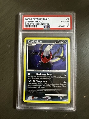 Pokemon: Darkrai Great Encounters Holo Rare #4/106  2008 - Vintage PSA 8 - Image 1 of 2