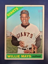 1966 Topps Baseball Card #1 Willie Mays San Francisco Giants VG