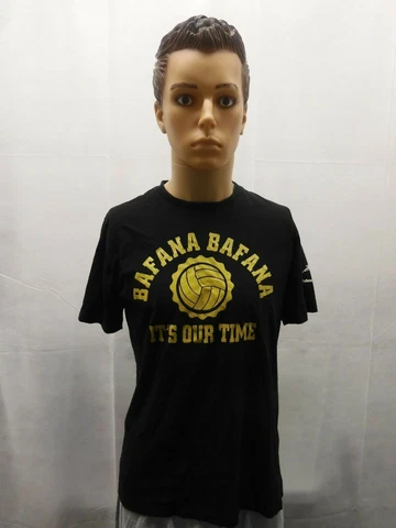 Rare South Africa Bafana Bafana Soccer Football Shirt Black M It's Our Time Cover