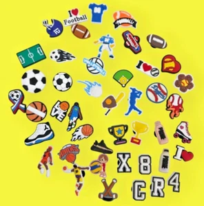 44pc Sports Themed Shoe Charms for Crocs Baseball Basketball Football Soccer ... - Picture 1 of 6