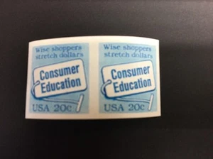2005 .20 Consumer Education Imperf Pair MNH - Picture 1 of 1