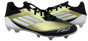 Adidas Men's F50 League Low FG Messi Gold/Wht/Blk Soccer Cleats Sz:8.5 171N - Picture 1 of 5