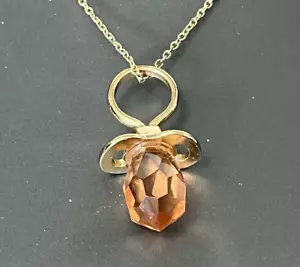 Melanie Martinez Crybaby Faceted Crystal Pacifier Necklace 27" - Picture 1 of 8