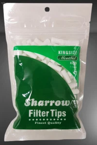 NEW SHARROW KING SIZE MENTHOL FILTER TIPS CIGARETTE SMOKING ROLLING TIPS - Picture 1 of 2