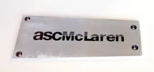 1986-1990 ASC McLaren 5.0 engine intake name plate - Picture 1 of 2