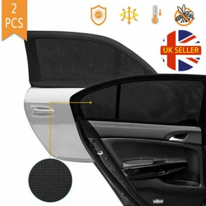 2x Universal Car Sun Mesh Blind Rear Window UV Protector Sun Shade For Baby Kids - Picture 1 of 11