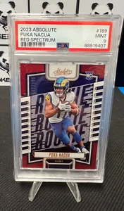 Panini Absolute Red Spectrum 2023: #189 Puka Nacua RC (47/100) - Rams - PSA 9 - Imagen 1 de 2