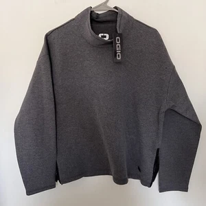 OGIO Pullover angedeutete Rollkragenjacke Herren Größe Large grau neu mit Etikett Seitenreißverschluss - Bild 1 von 9