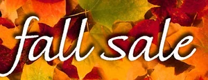 FALL SALE DECAL sticker store clearance 50% off storewide wide big huge - Picture 1 of 1