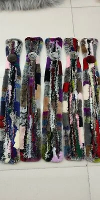 Real Rex 兔毛围巾女式冬季保暖领巾手工蓬松柔软 — 第 1/4 张图片