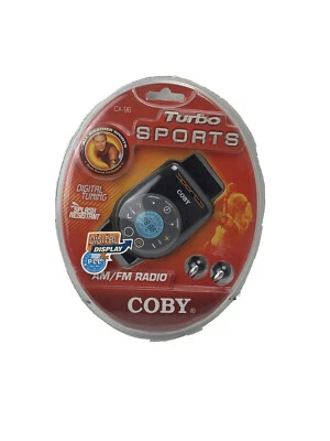 Coby Portable AM FM Weather Sports Arm Band Digital Radio Stereo Turbo CX-96 - Image 1 of 2