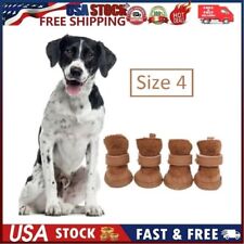 URBEST Dog Shoes with Hook Loop Closure Booties Pet Dog Chihuahua Shoes Boots, 4