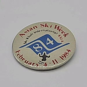 Vintage 1984 Ski "Asian Ski Week" Pin - Skiing Collectibles - Ski Klub - Picture 1 of 5