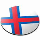 Round Mouse Mat - Faroe Island Flag Map Office Gift #9049