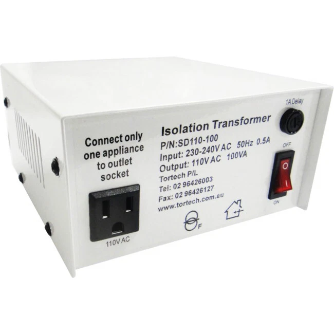 TORTECH SD110-100W  100W Usa Stepdown Transformer 110V Dielectrically Isolated - image 1 of 1