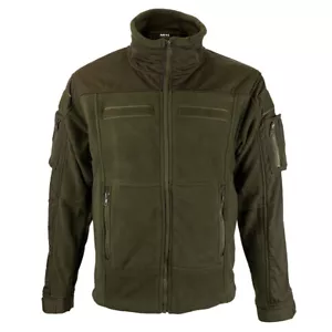 MFH Combat Style Fleece Jacket - Olive Green- Quality Military & Outdoor Gear - Picture 1 of 7