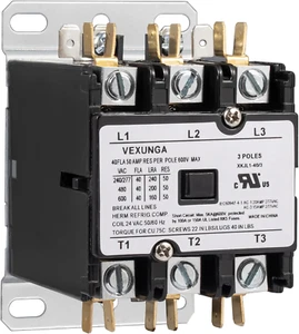 Contattore AC 3 Poli 40 Amp 24 VAC Bobina 3P 40A 24V 50/60Hz Contattore Motore AC Re - Foto 1 di 12