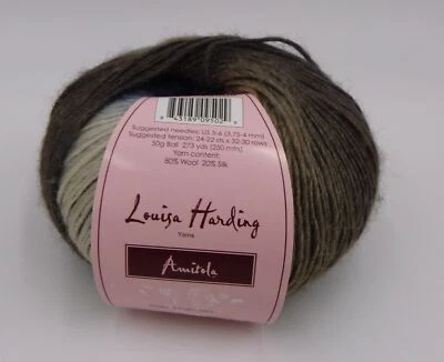 Louisa Harding Amitola yarn Ball  273 yards #125 color wool silk Italy - Image 1 of 4