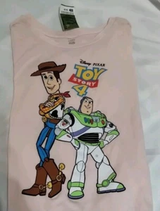 CAMISETA Disney pixar toy story 4 woody/buzz nueva lite rosa pequeña - Imagen 1 de 7