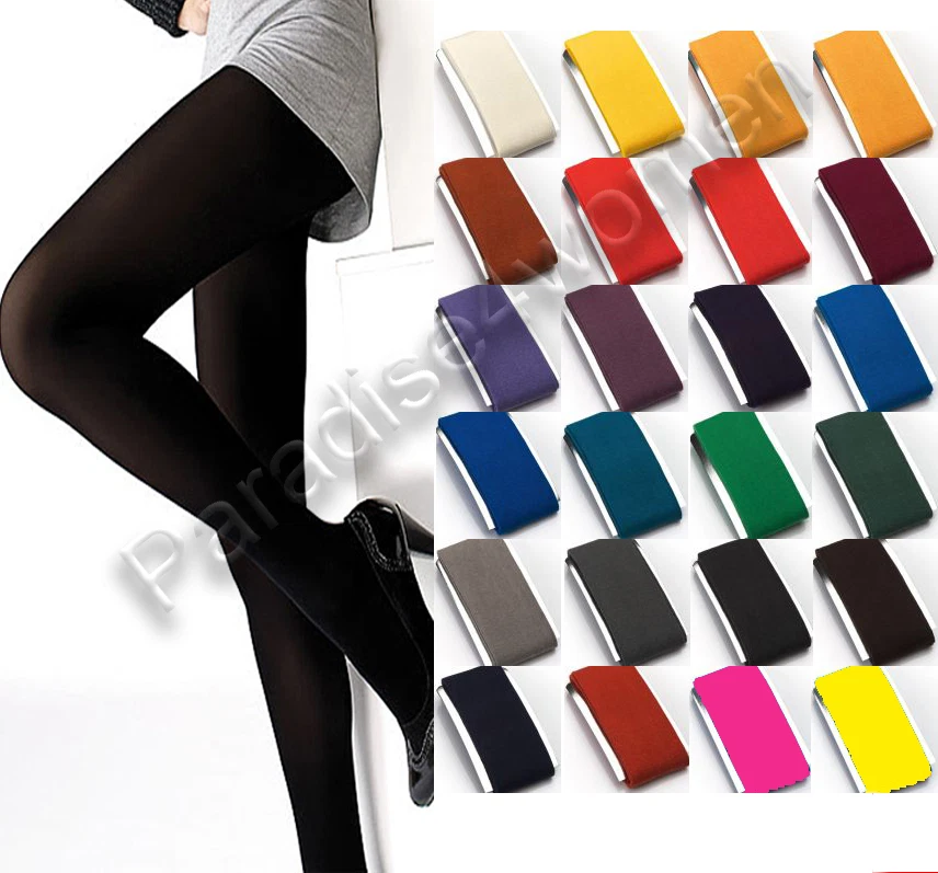 New WOMENS Microfibre TIGHTS, 40 or 100 Denier,Various Sizes S-XL and 25 Colours - Image 1 of 1