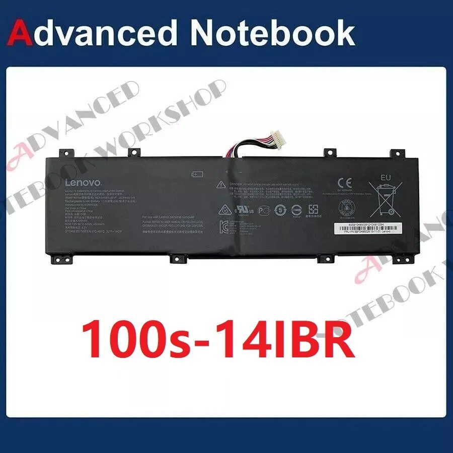 Lenovo NC140BW1-2S1P 7.6V 31.92Wh 2-Cells Laptop Battery for Lenovo IdeaPad 100S-14IBR - Black