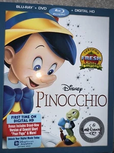 Disney Pinocchio Blu-Ray DVD 2017 Sealed Rated G - Picture 1 of 2