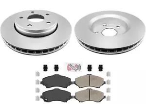 Front AmeriBRAKES Coated Disc Brake Rotors Pads for Jeep Wrangler 2007-2017 - Picture 1 of 11