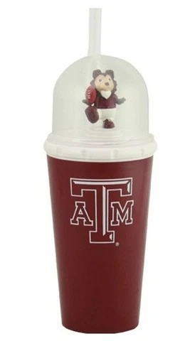 Texas A&M University TAMU Aggies Wind-Up Mascot Kids Toddler Sippy Straw Cup Cover