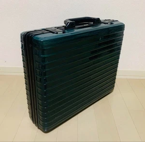 Maletín RIMOWA Attache Case Aluminio Verde 44x35x9cm De Colección Raro USADO - Imagen 1 de 12