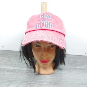 God Is Good Mütze Kappe Riemen hinten Damen rosa abgenutzt Strapback Hut religiös  - Bild 1 von 7