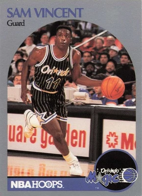 1990-91 NBA Hoops - Sam Vincent   #223.  No Other Players in Photo - Image 1 of 2