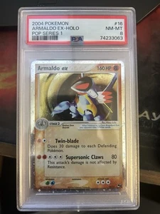 Pokemon 2004 Armaldo Ex  16/17 Holo Rare Pop Series 1 PSA 8 Near Mint - Picture 1 of 2