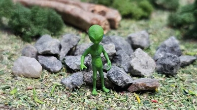 3D-SCALE 1/87 Alien Roswell Außerirdischer in 1:87 aus Resin - wahlweise bemalt