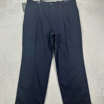 Dockers Mens Khakis Pants 42X30 Dark Navy Pleated Straight Fit Chino Pockets NEW - Image 1 of 4